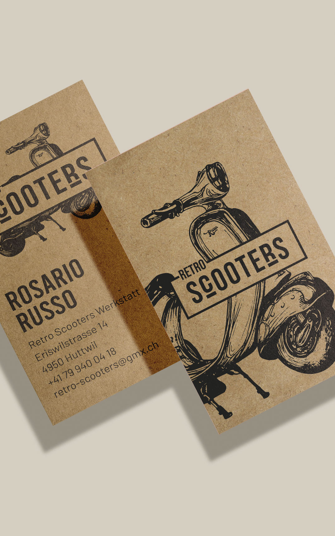 Logo & Business Cards – Retro Scooter